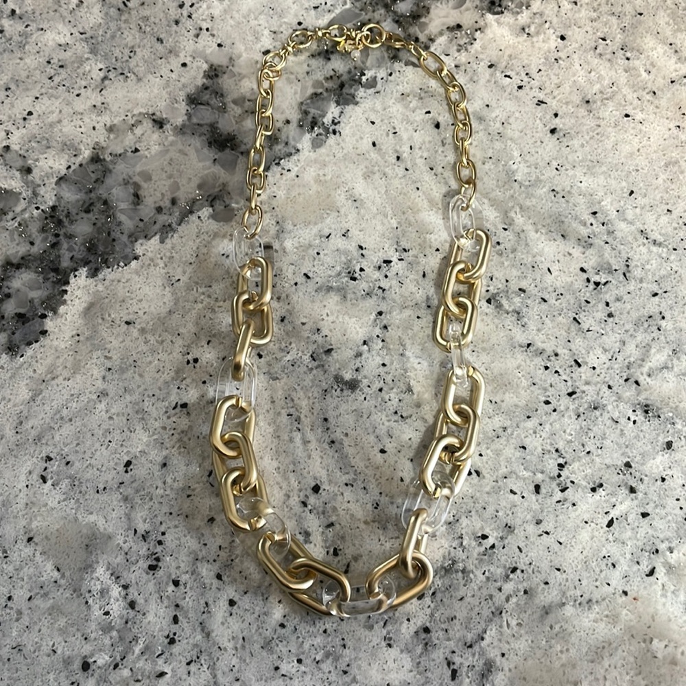 Lucky Brand Acrylic & Gold Necklace